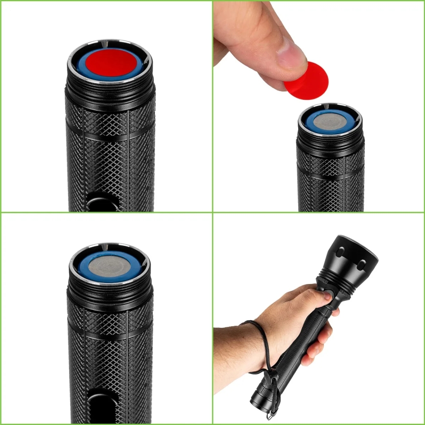 LED Dimmable rechargeable flashlight LED/20W/5V IPX5 1570 shiny 8400 mAh