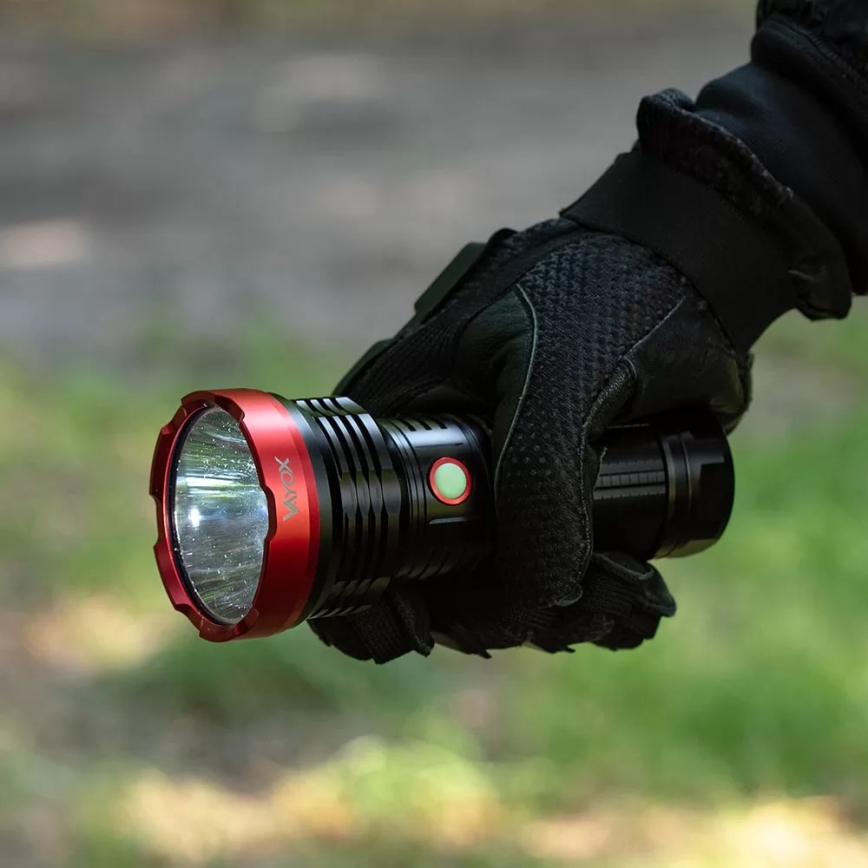 LED Dimmable rechargeable flashlight LED/20W/5V IPX5 2000 shiny 6000 mAh