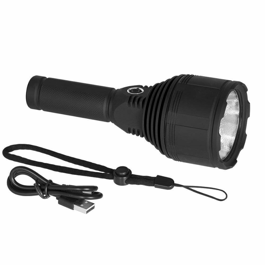 LED Dimmable rechargeable flashlight LED/30W/5V IPX7 3000 shiny 4200 mAh