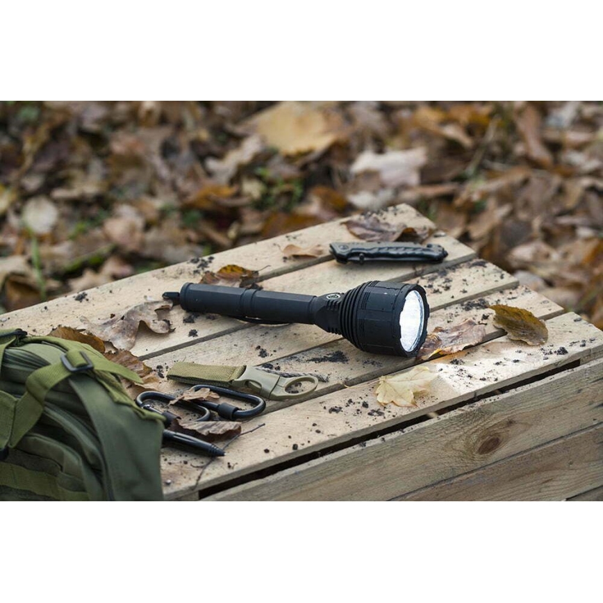 LED Dimmable rechargeable flashlight LED/30W/5V IPX7 3000 shiny 8400 mAh