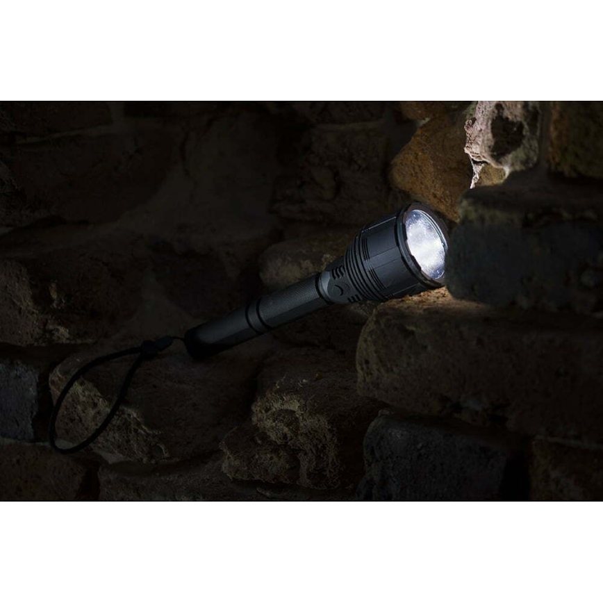 LED Dimmable rechargeable flashlight LED/30W/5V IPX7 3000 shiny 8400 mAh