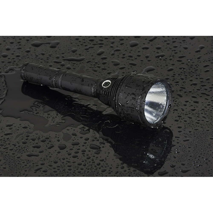LED Dimmable rechargeable flashlight LED/30W/5V IPX7 3000 shiny 8400 mAh