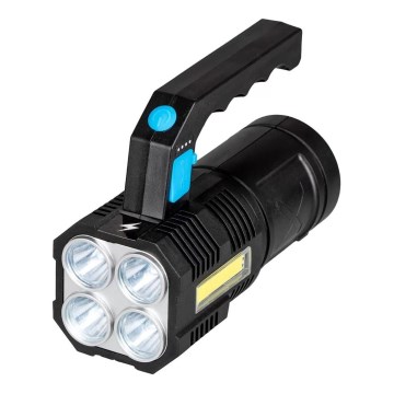 LED Dimmable rechargeable flashlight LED/5V IPX4 250 shiny 1200 mAh
