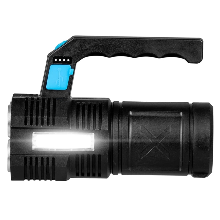 LED Dimmable rechargeable flashlight LED/5V IPX4 250 shiny 1200 mAh