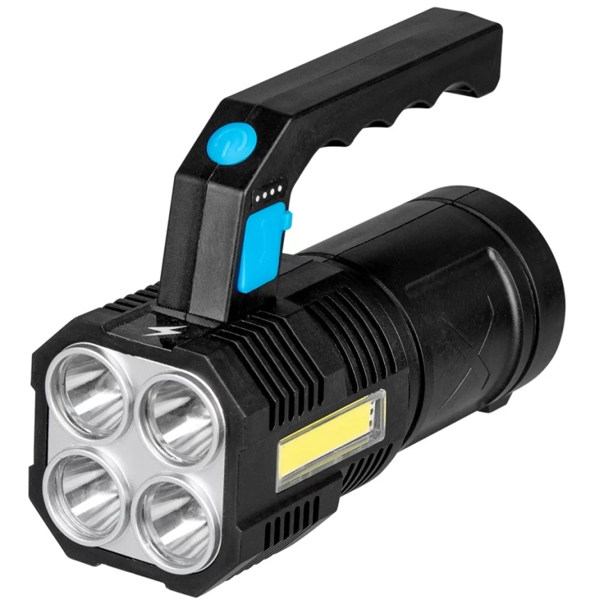 LED Dimmable rechargeable flashlight LED/5V IPX4 250 shiny 1200 mAh