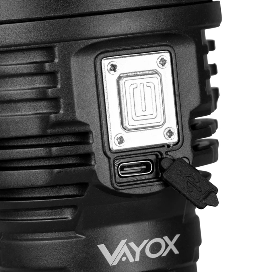 LED Dimmable rechargeable flashlight LED/5V IPX4 600 shiny 1200 mAh
