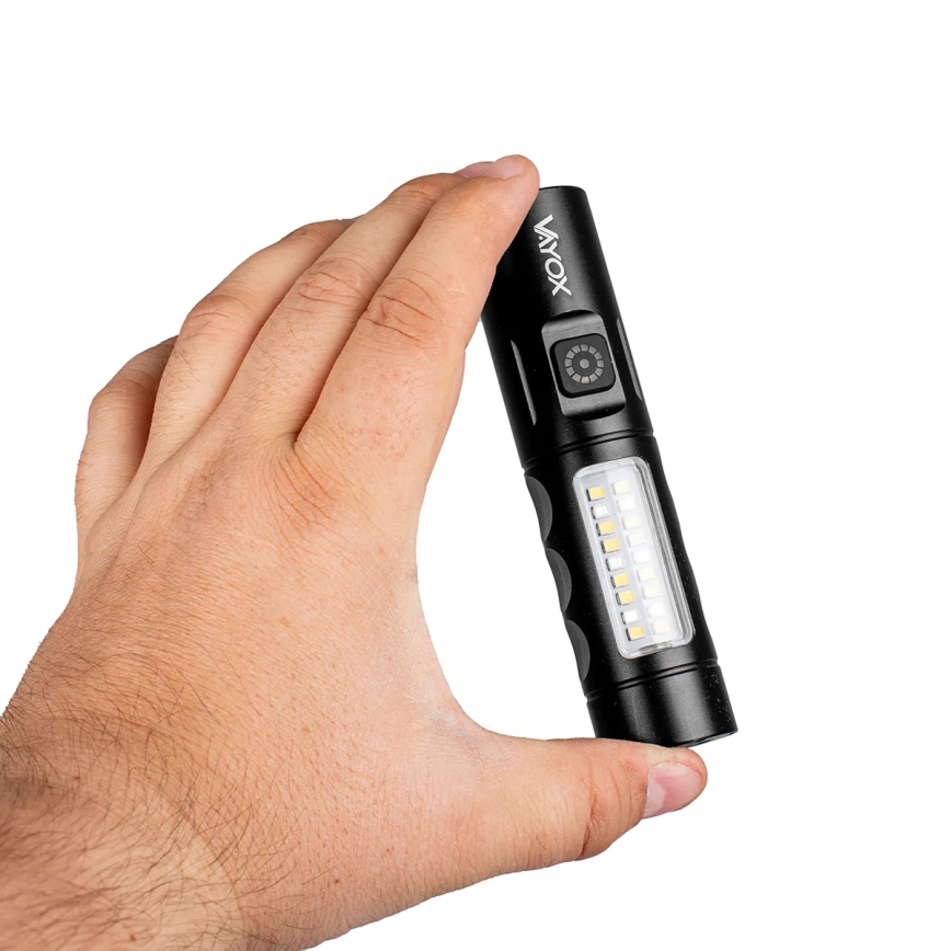 LED Dimmable rechargeable flashlight with a red light LED/5W/5V IPX4 250 shiny 2000 mAh