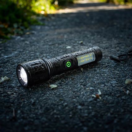 LED Dimmable rechargeable flashlight with a red light LED/5W/5V IPX4 260 shiny 2000 mAh