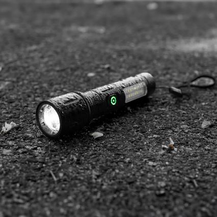 LED Dimmable rechargeable flashlight with a red light LED/5W/5V IPX4 260 shiny 2000 mAh