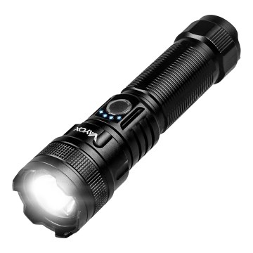 LED Dimmable rechargeable flashlight with a power bank function LED/10W/5V IPX4 600 shiny 2000 mAh