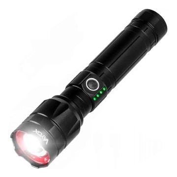 LED Dimmable rechargeable flashlight with a power bank function LED/30W/5V IPX5 1060 shiny 5000 mAh