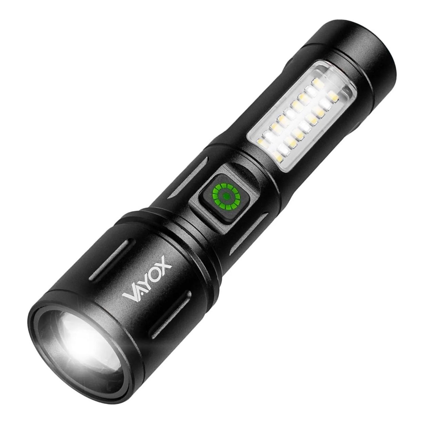 LED Dimmable rechargeable flashlight with a red light LED/5W/5V IPX4 260 shiny 2000 mAh