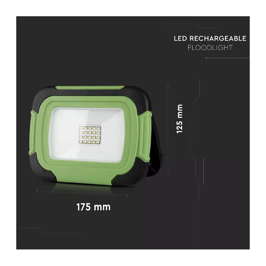 LED Dimmable rechargeable floodlight SAMSUNG CHIP + SOS function 10W/3,7V/USB IP44