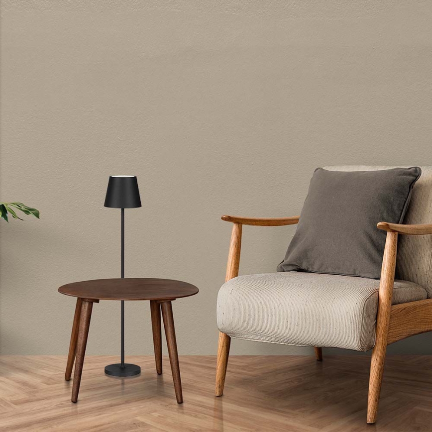 LED Dimmable rechargeable floor lamp 3in1 LED/4W/5V 4400 mAh 3000K IP54 black