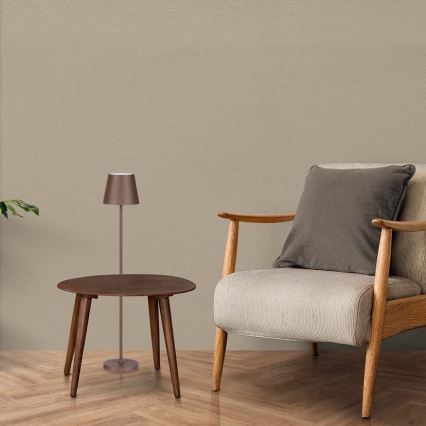 LED Dimmable rechargeable floor lamp 3in1 LED/4W/5V 4400 mAh 3000K IP54 brown