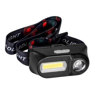 LED Dimmable rechargeable headlamp 2xLED/5V IP44 210 shiny 2000 mAh