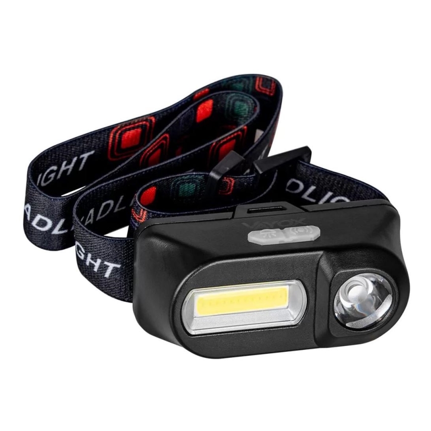 LED Dimmable rechargeable headlamp 2xLED/5V IP44 210 shiny 2000 mAh