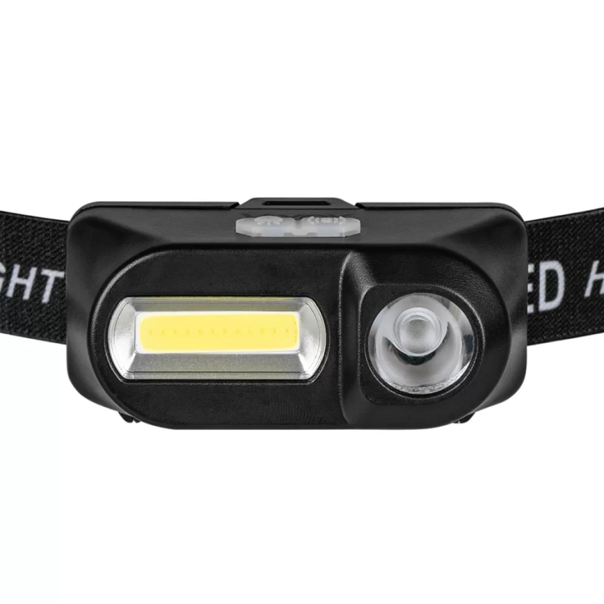 LED Dimmable rechargeable headlamp 2xLED/5V IP44 210 shiny 2000 mAh