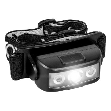 LED Dimmable rechargeable headlamp 3xLED/5V IPX4 100 shiny 1200 mAh