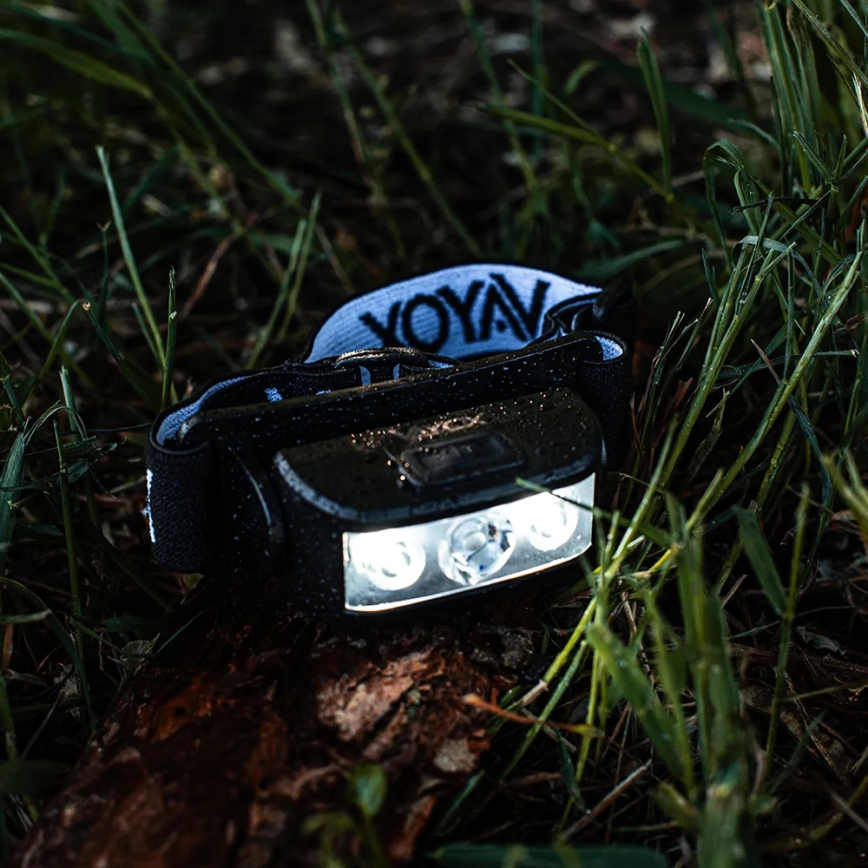 LED Dimmable rechargeable headlamp 3xLED/5V IPX4 100 shiny 1200 mAh