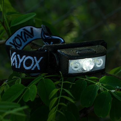 LED Dimmable rechargeable headlamp 3xLED/5V IPX4 100 shiny 1200 mAh