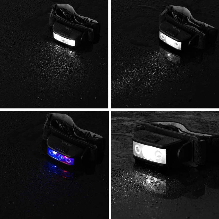 LED Dimmable rechargeable headlamp 3xLED/5V IPX4 100 shiny 1200 mAh