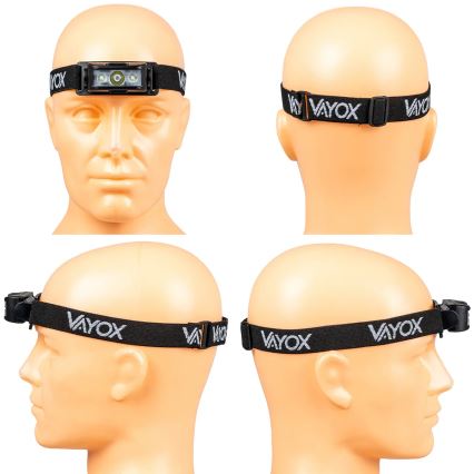 LED Dimmable rechargeable headlamp 3xLED/5V IPX4 100 shiny 1200 mAh