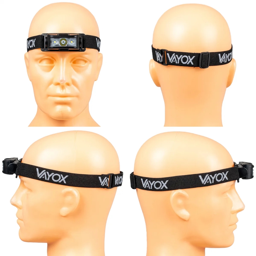 LED Dimmable rechargeable headlamp 3xLED/5V IPX4 100 shiny 1200 mAh