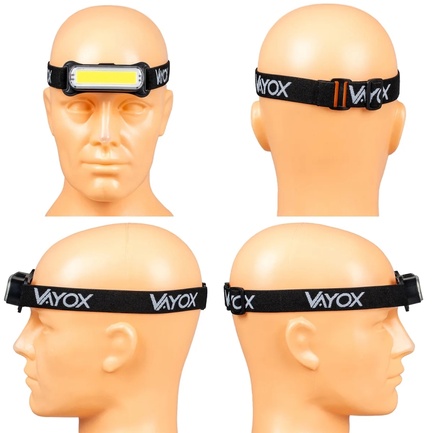 LED Dimmable rechargeable headlamp LED/5V IPX4 300 shiny 1200 mAh
