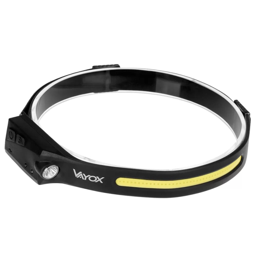 LED Dimmable rechargeable headlamp with sensor 2xLED/5V IP44 350 shiny 1200 mAh