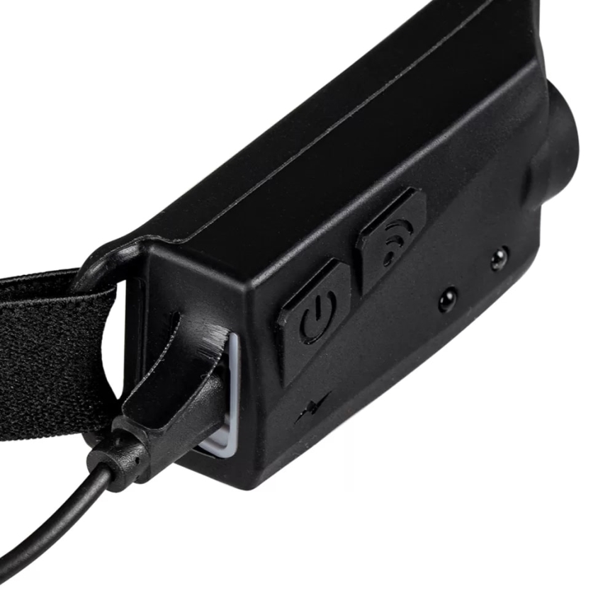 LED Dimmable rechargeable headlamp with sensor 2xLED/5V IP44 350 shiny 1200 mAh