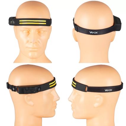 LED Dimmable rechargeable headlamp with sensor 3xLED/5V IP44 300 shiny 1200 mAh