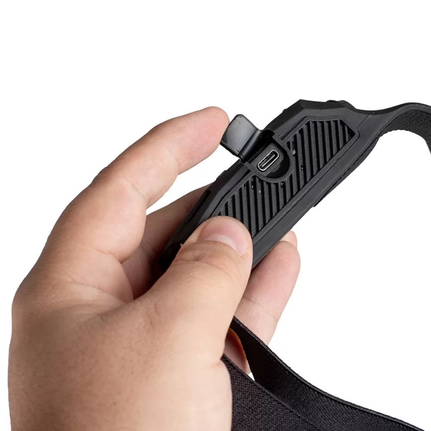 LED Dimmable rechargeable headlamp with sensor 3xLED/5V IP44 300 shiny 1200 mAh