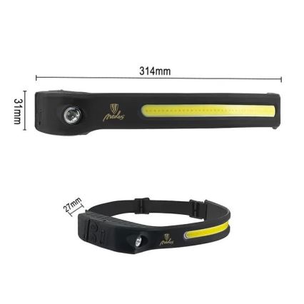 LED Dimmable rechargeable headlamp with sensor LED/8W/5V IP44 570 lm 2000 mAh