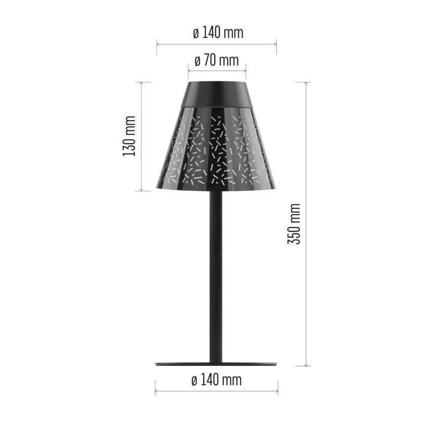 LED Dimmable rechargeable outdoor table lamp LED/4,2W/5V 2200mAh IP44