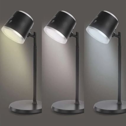 LED Dimmable rechargeable table lamp 4in1 LED/6W/3,7V 3000K/4000K/6500K 1500mAh black