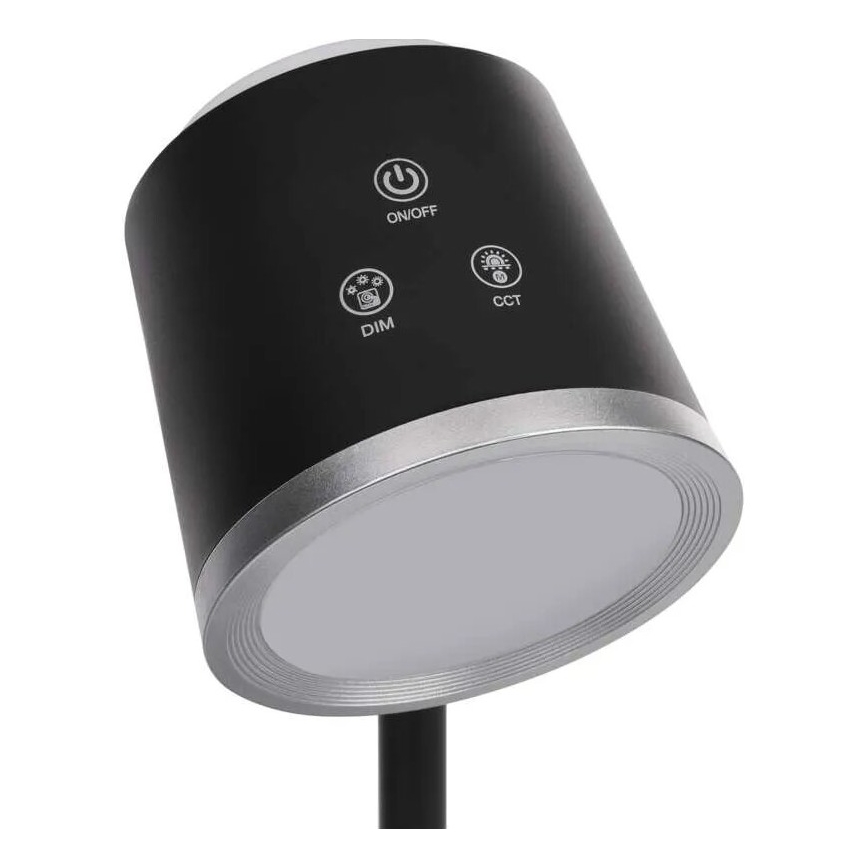 LED Dimmable rechargeable table lamp 4in1 LED/6W/3,7V 3000K/4000K/6500K 1500mAh black