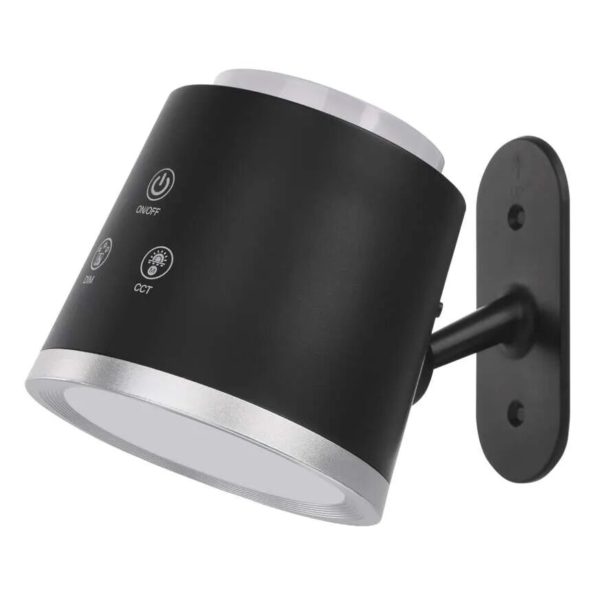 LED Dimmable rechargeable table lamp 4in1 LED/6W/3,7V 3000K/4000K/6500K 1500mAh black