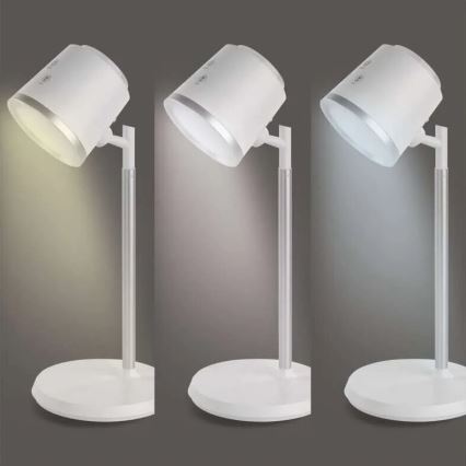 LED Dimmable rechargeable table lamp 4in1 LED/6W/3,7V 3000K/4000K/6500K 1500mAh white