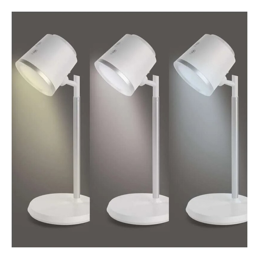 LED Dimmable rechargeable table lamp 4in1 LED/6W/3,7V 3000K/4000K/6500K 1500mAh white