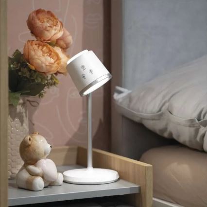 LED Dimmable rechargeable table lamp 4in1 LED/6W/3,7V 3000K/4000K/6500K 1500mAh white