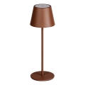 LED Dimmable rechargeable table lamp INITA LED/1,2W/1800 mAh IP54 brown