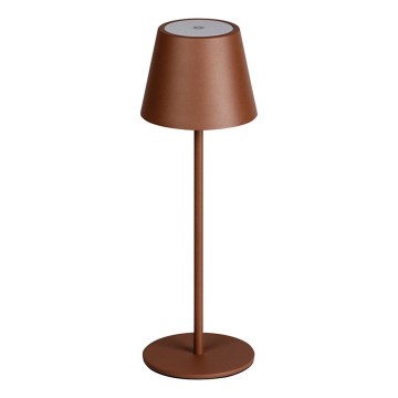 LED Dimmable rechargeable table lamp INITA LED/1,2W/1800 mAh IP54 brown