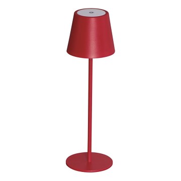LED Dimmable rechargeable table lamp INITA LED/1,2W/1800 mAh IP54 red