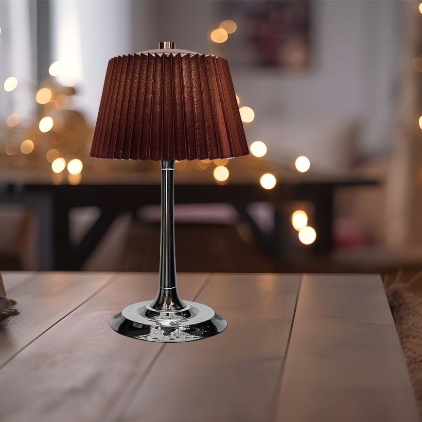 LED Dimmable rechargeable touch table lamp LED/1,5W/5V 3000/4000/6000K 1800 mAh brown