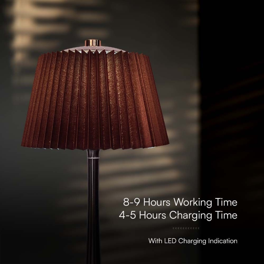 LED Dimmable rechargeable touch table lamp LED/1,5W/5V 3000/4000/6000K 1800 mAh brown