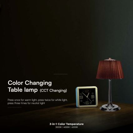 LED Dimmable rechargeable touch table lamp LED/1,5W/5V 3000/4000/6000K 1800 mAh brown
