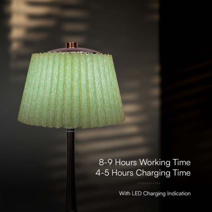 LED Dimmable rechargeable touch table lamp LED/1,5W/5V 3000/4000/6000K 1800 mAh green