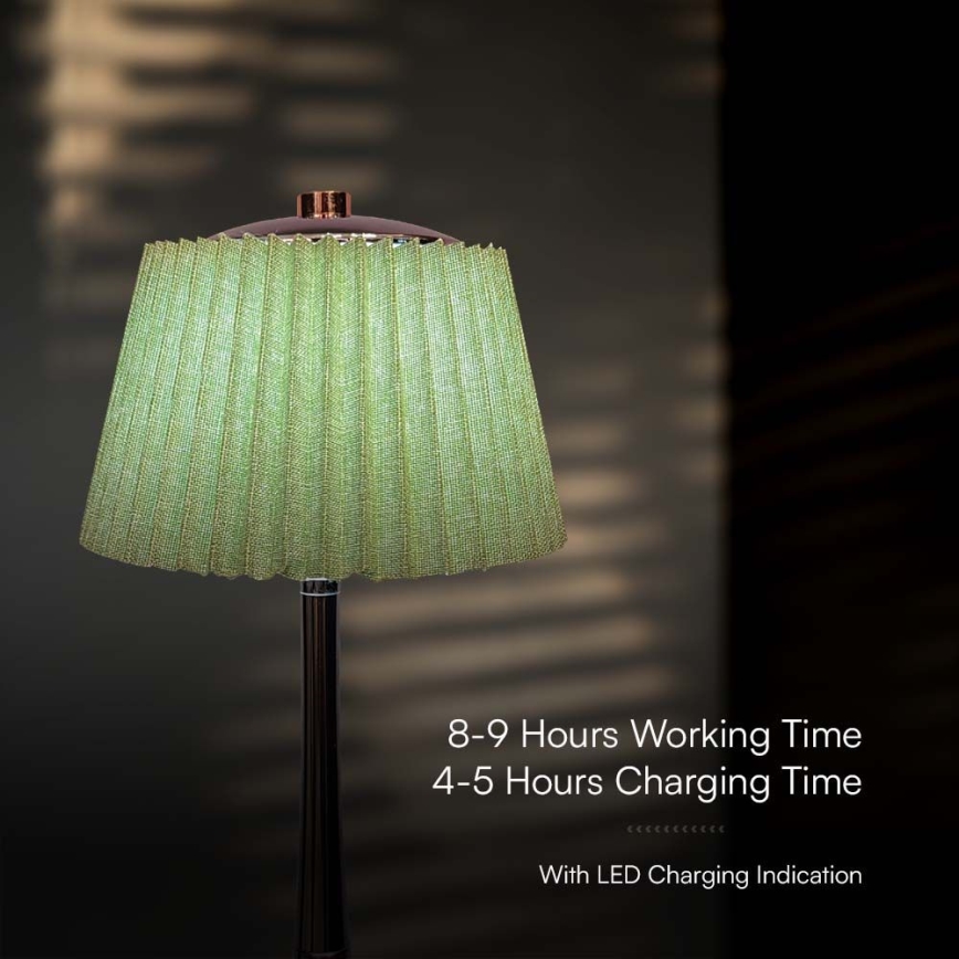 LED Dimmable rechargeable touch table lamp LED/1,5W/5V 3000/4000/6000K 1800 mAh green