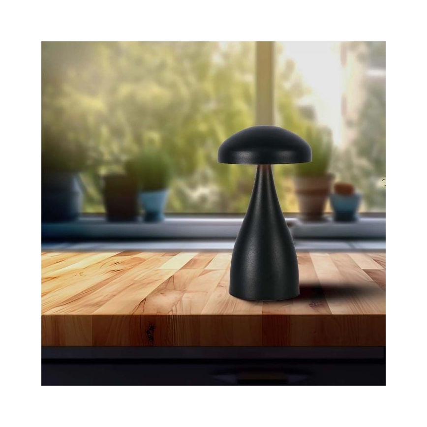 LED Dimmable rechargeable touch table lamp LED/1W/5V 3000-6000K 1800 mAh black
